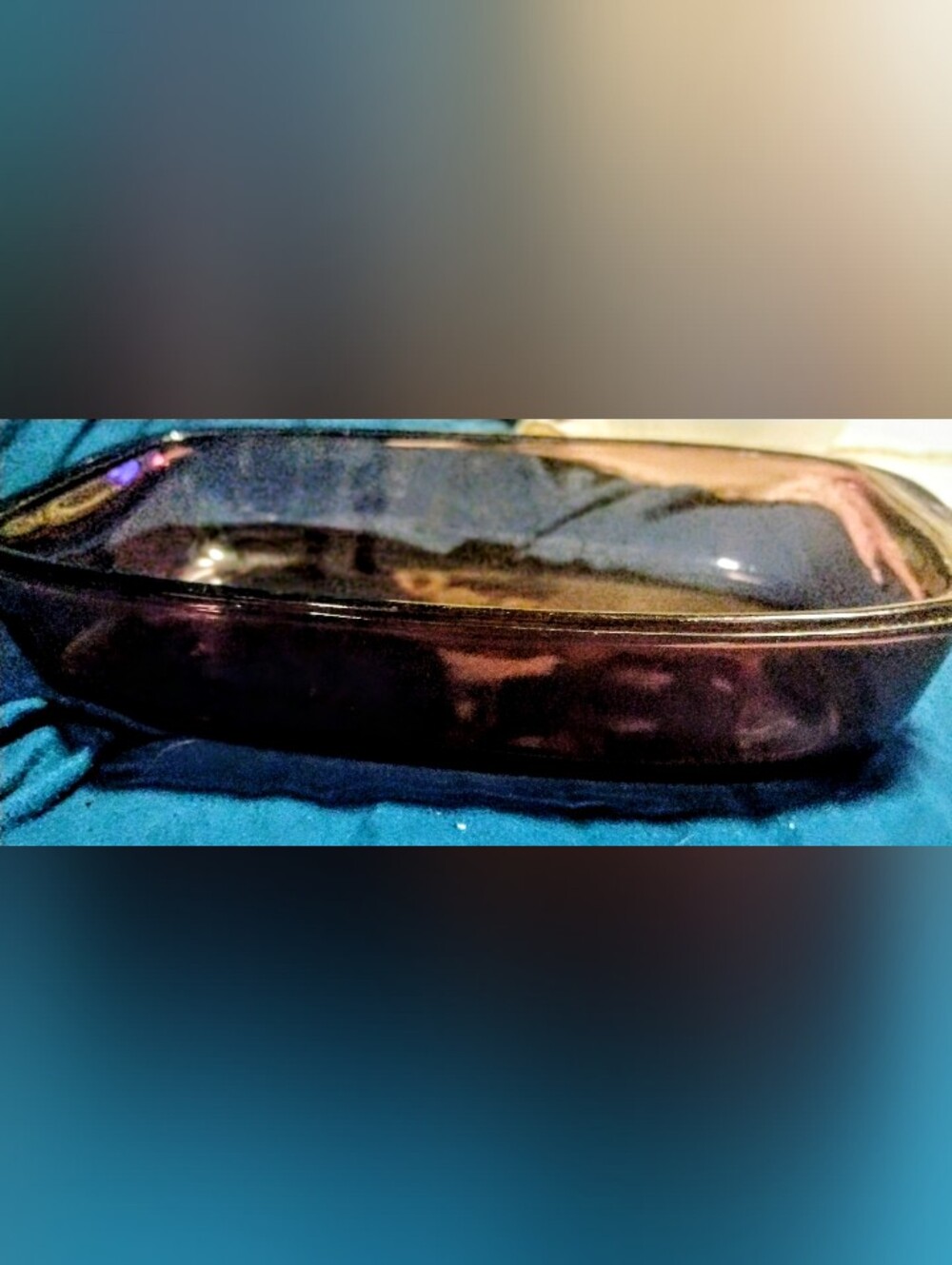 Vintage Amethyst Purple Glass Rectangular Casserole Baking Dish Mexico #6